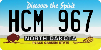 ND license plate HCM967