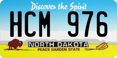 ND license plate HCM976