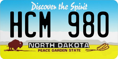 ND license plate HCM980