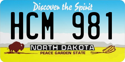 ND license plate HCM981