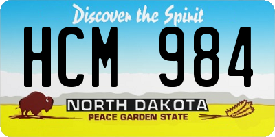ND license plate HCM984