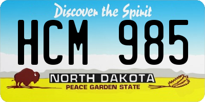 ND license plate HCM985