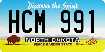 ND license plate HCM991
