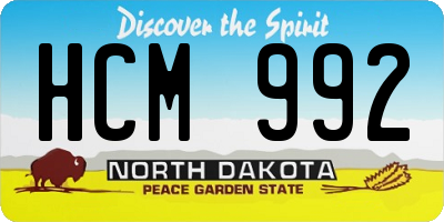 ND license plate HCM992