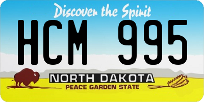 ND license plate HCM995