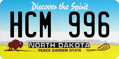 ND license plate HCM996