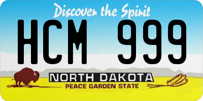 ND license plate HCM999