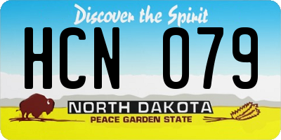 ND license plate HCN079