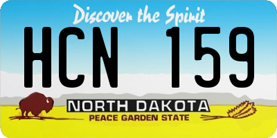 ND license plate HCN159