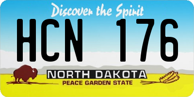 ND license plate HCN176