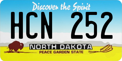 ND license plate HCN252
