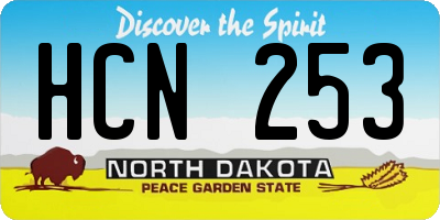 ND license plate HCN253