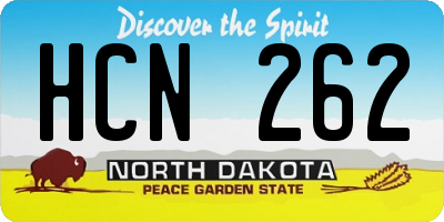 ND license plate HCN262