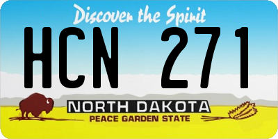 ND license plate HCN271