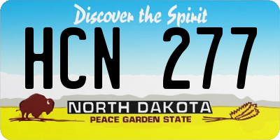 ND license plate HCN277