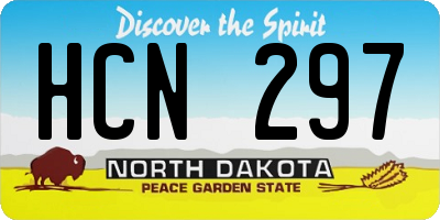ND license plate HCN297
