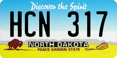 ND license plate HCN317