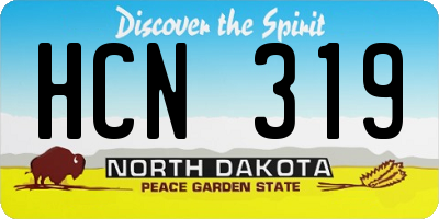 ND license plate HCN319