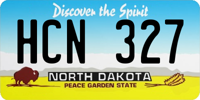 ND license plate HCN327