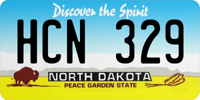 ND license plate HCN329