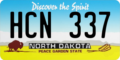 ND license plate HCN337