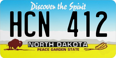 ND license plate HCN412