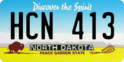 ND license plate HCN413