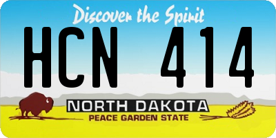 ND license plate HCN414