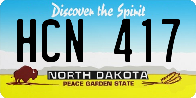 ND license plate HCN417