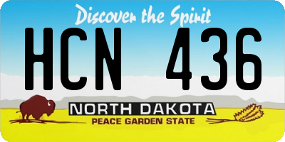 ND license plate HCN436