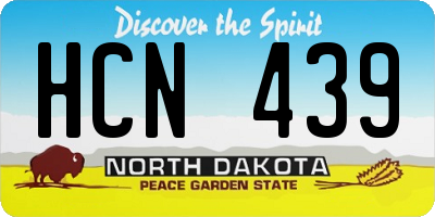 ND license plate HCN439