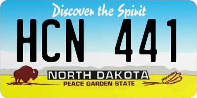 ND license plate HCN441