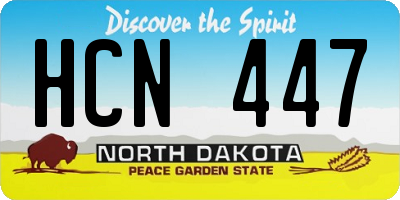 ND license plate HCN447
