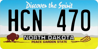 ND license plate HCN470