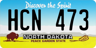 ND license plate HCN473