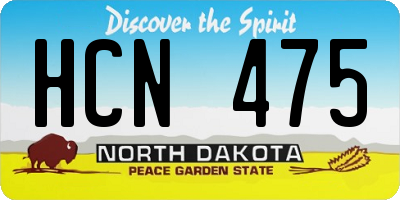 ND license plate HCN475