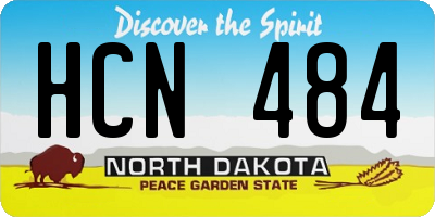 ND license plate HCN484