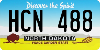 ND license plate HCN488