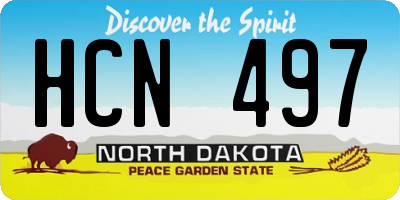ND license plate HCN497
