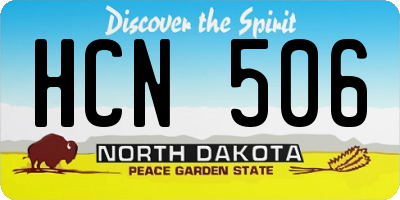 ND license plate HCN506