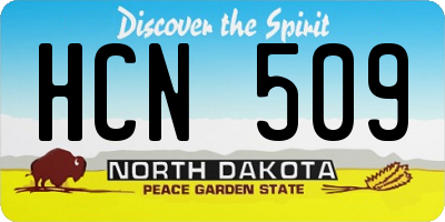 ND license plate HCN509