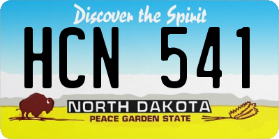 ND license plate HCN541