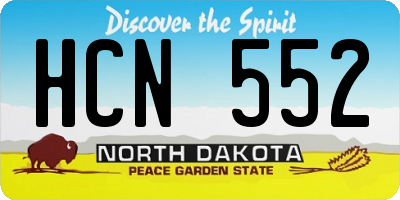 ND license plate HCN552