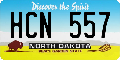 ND license plate HCN557