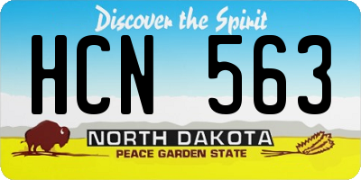 ND license plate HCN563