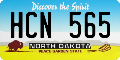ND license plate HCN565