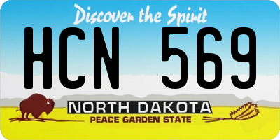 ND license plate HCN569