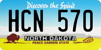 ND license plate HCN570
