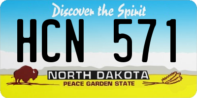 ND license plate HCN571