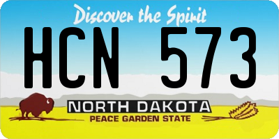 ND license plate HCN573